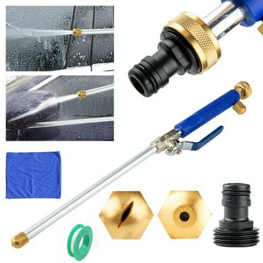 TOOGOO Extendable Hydro Jet High Pressure Power Washer Wand-Magic Power Water Hose Nozzle,Flexible Garden Watering Sprayer for Car Wash and Window Washing with Free Scrubbing Mitt